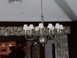 Pewter 12-light Chandelier (one of several)