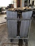 Cart holding Portable Dance Floor, including edging strips.