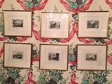 A set of six antique English Engravings.