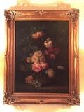 Vintage Oil Painting: Floral Still Life