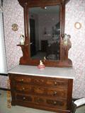 Marble-top dresser