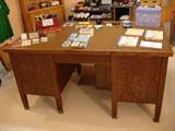 Vintage oak office desk by Imperial Desk Co.