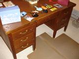 Vintage oak office desk by Imperial Desk Co.