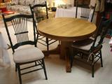 Antique solid oak dining table