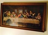 Beautiful vintage framed Last Supper