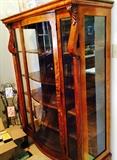 Stunning antique glass locking display cabinet