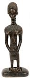 MENDE WOOD FEMALE FIGURE, YASSI SOCIETY, REPUBLIC OF SIERRA LEONE, H 20 1/2", W 8"