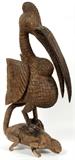 SENUFO WOOD POROPIANONG (HORNBILL), PORO SOCIETY, COTE D'IVOIRE, H 33 1/2"