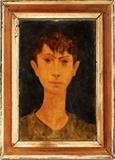 ATTRIBUTED TO SARKIS SARKISIAN, OIL ON CANVAS, H 16", L 9.25", PORTRAIT OF A YOUNG BOY