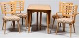 MAPLE DINING TABLE, CHAIRS, BUFFET & SIDEBOARD, 7 PIECES, H 28"- 61"