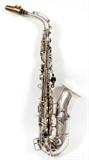 KING, H.N. WHITE CO. VOLL-TUNE METAL ALTO SAXOPHONE, H 22"