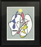 B. RAGALYI, ABSTRACT LITHOGRAPH, H 12", W 10"