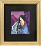 ITZCHAK TARKAY (ISRAELI, 1935-2012), COLOR SERIGRAPH, H 12", W 10", ERICA IN A HAT