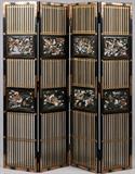 JAPANESE FOUR-PANEL SCREEN, C. 1870 H 77", W 68"