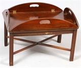 MAHOGANY BUTLER TABLE, C.1950, H 17", L 29", D 20"