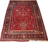 PERSIAN WOOL PRAYER RUG, W 4' 6", L 6' 6"