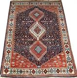 SHIRAZ WOOL RUG, W 3' 4", L 4' 9"
