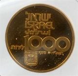 ISRAEL 30TH ANNIVERSARY, 1978, GOLD PROOF COIN, WGT:12G., DIAM:25MM (1-SET)