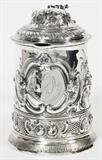 GEORGE II STERLING TANKARD, ROBERT COX, LONDON, 1759-60, H 7 1/4"