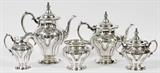 GORHAM 'CHANTILLY-DUCHESS' STERLING TEA & COFFEE SET, 1945, FIVE PIECES