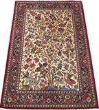 QUM PERSIAN RUG, 6' 7" X 4' 6"