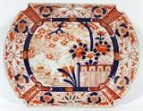 JAPANESE IMARI PORCELAIN PLATTER, L 13 3/8"