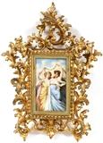 GERMAN PORCELAIN PLAQUE, EARLY 20TH C., H 6", W 4"