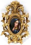 CONTINENTAL PORCELAIN PLAQUE AFTER DOLCI, H 5", W 3 3/4", 'MATER DOLOROSA'