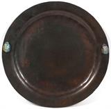 TIFFANY STUDIOS BRONZE & FAVRILE GLASS SCARAB TRAY, C. 1905, DIA 14"