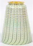 FOSTORIA IRIDESCENT GLASS SHADE, H 5 1/4", DIA 4"