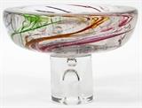 LEON APPLEBAUM (USA, 1945), STUDIO GLASS BOWL, H 6 3/4", DIA 9 1/2"