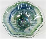 MURANO HAND BLOWN GLASS CENTERPIECE BOWL, DIA 15 1/2"