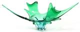 HAND-BLOWN GLASS FREE-FORM CENTERPIECE, H 8 1/2", W 24"