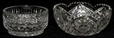 WATERFORD CRYSTAL BOWL, DIA 6", & VINTAGE BOWL, C. 1900