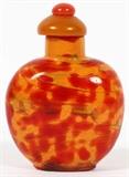 CHINESE PEKING GLASS SNUFF BOTTLE, 19TH C., H 2"