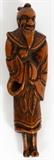 JAPANESE WOOD NETSUKE, 18TH C., H 3 1/2"