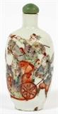 CHINESE PORCELAIN SNUFF BOTTLE, 19TH C., H 3"