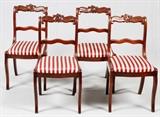 DUNCAN PHYFE STYLE MAHOGANY SIDE CHAIRS, C. 1940, FOUR