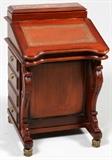 MAITLAND SMITH MAHOGANY CAPTAIN'S DESK, H 34", L 22", D 21"