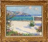 PIERRE BITTAR (FRENCH/AMERICAN, B. 1934), OIL ON CANVAS, H 18", W 22", "HARBOR SPRINGS"