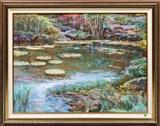 LAU CHUN OIL ON CANVAS H 30", W 40", LILY PADS
