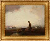 DOUGLAS ARTHUR TEED (AMERICAN, 1863-1929), OIL ON BOARD, H 15", W 19", LANDSCAPE