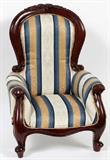UPHOLSTERED CHILD'S CHAIR, H 21 1/2", W 14 1/2"