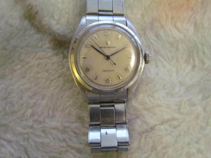 Rolex Ca 1950's bubble back in all stainless steel. Runs great!