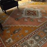 Turkish Oushak handknotted carpet 9’9” x 14’9” with appraisal from September 2015.
