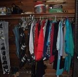 Vintage clothes/shoes/jackets/purses.  Every closet in this huge house was full of clothes; most have been moved to closets upstairs.  Not everything has been photographed; additional photos are available at http://www.sistersantiques.com/EstateSales.asp