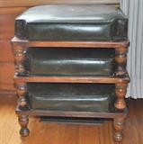 Mid century stack of 3 footstools.