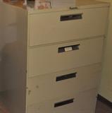 Butterick four-drawer file for patterns from a fabric store.