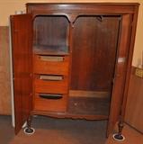 The Statesville Line Furniture Company NC -- bedroom suite w/headboard and footboard, dresser w/large mirror, armoire.