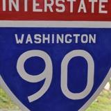 Replica Interstate Washington 90 sign.